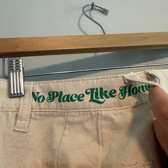 Vans Eco Positivity Women's Cream and Blue Graphic Shorts High Rise - Picture 9 of 13